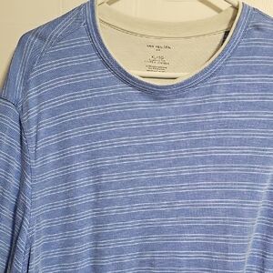 Van Heusen Light Blue Striped Tee